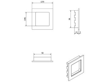 ARTWORK NS4741 - Brass niche for sliding doors by Fama International - view 3